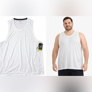 NWT Athletic Works Men’s Muscle Tank 4XL White DriWorks Moisture Wicking
